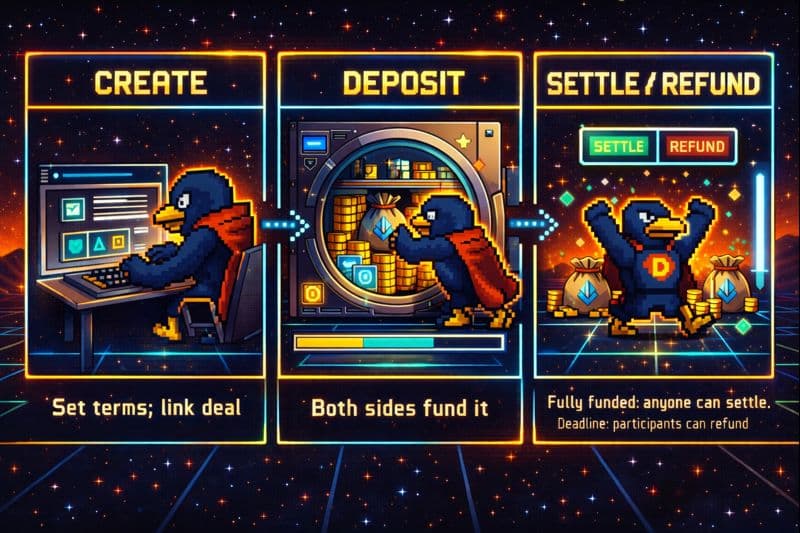 DeezCrow app flow mock